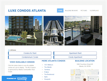 Tablet Screenshot of luxecondosatlanta.com